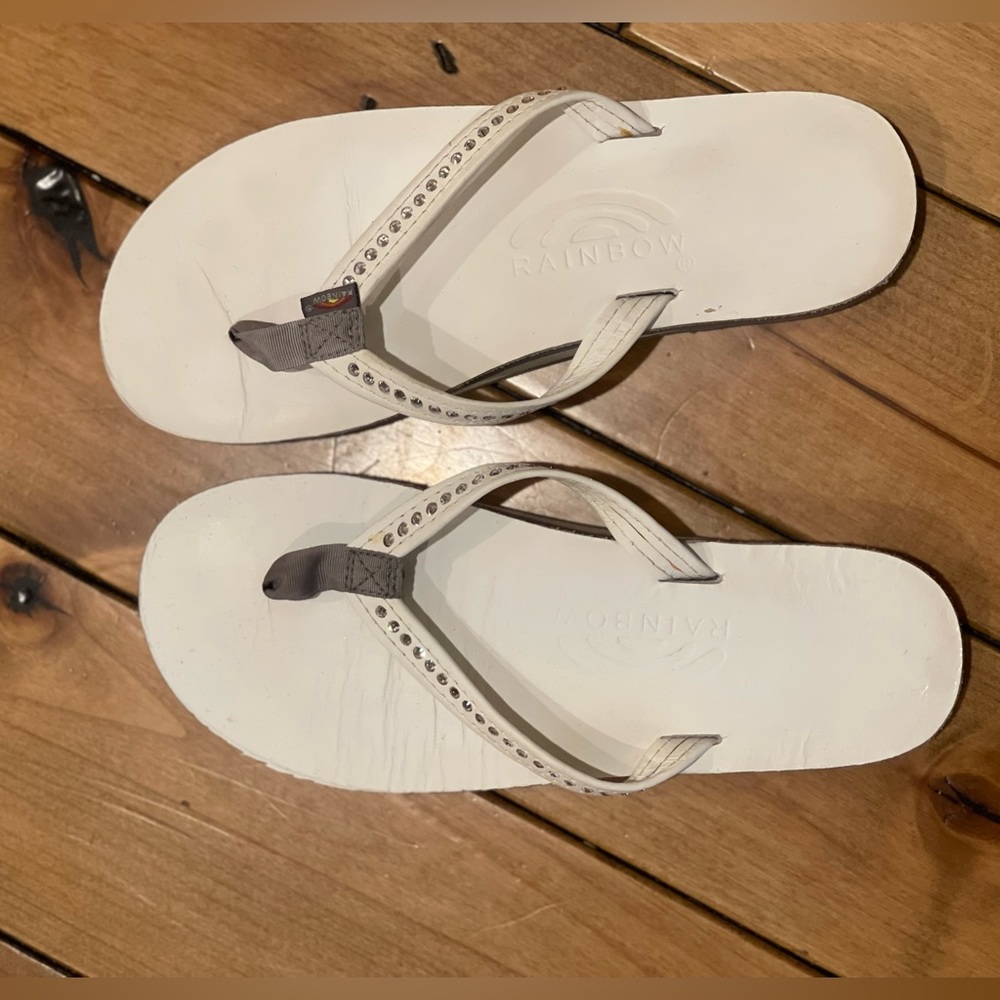 Rainbow sandals- size 6